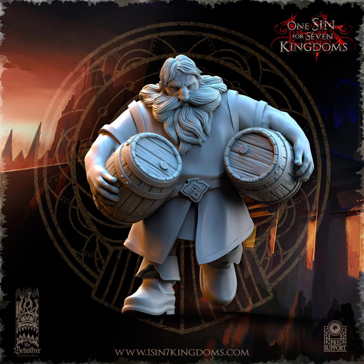 Dwarven Kingdoms Volcano Battery Cannon | The Beholder Miniatures | Compatible with D&D/AoS | Fantasy | Tabletop RPG