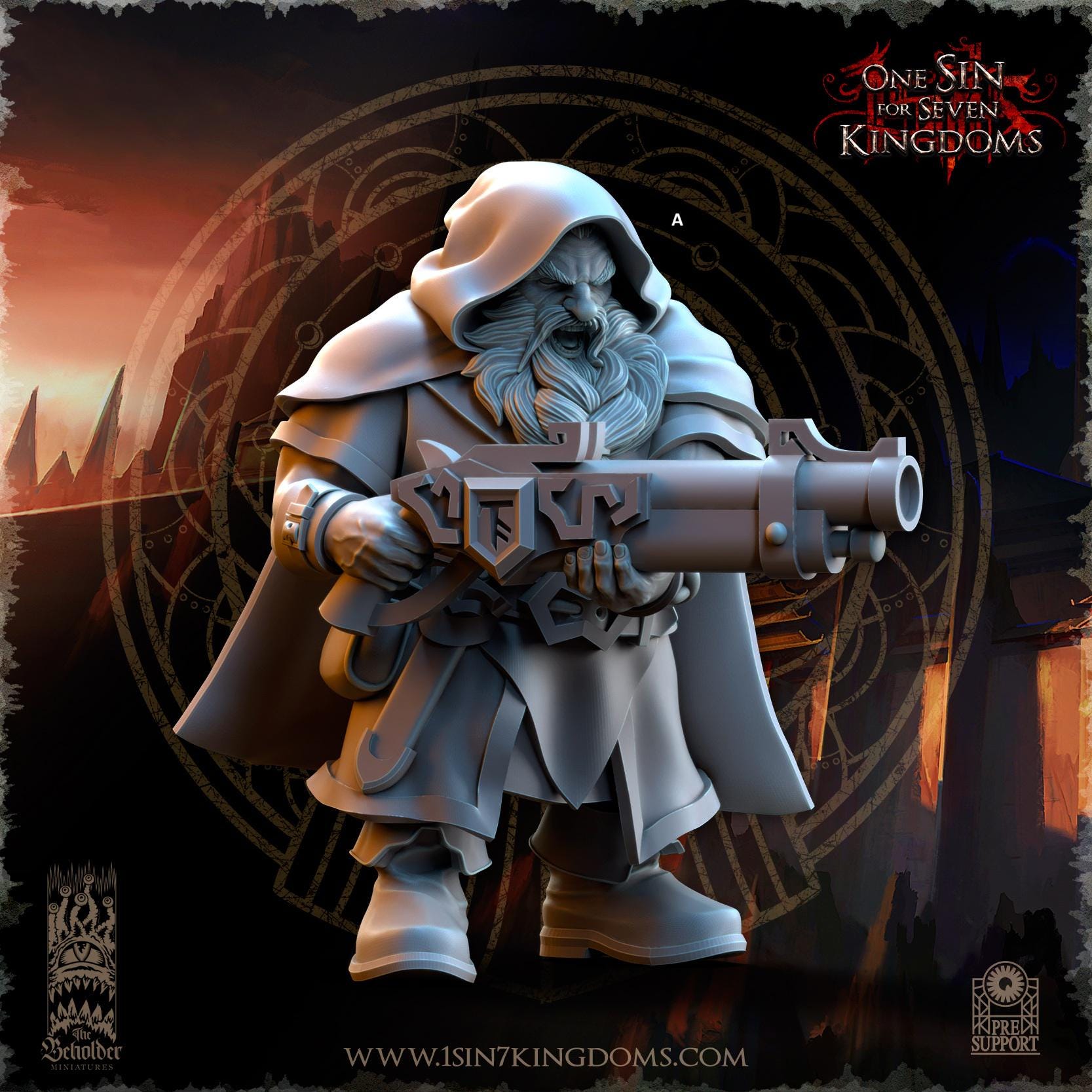 Dwarven Kingdoms Sharpshooters with Blunderbuss | The Beholder Miniatures | Compatible with D&D/AoS | Fantasy | Tabletop RPG