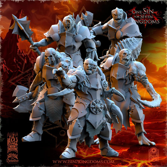 Realms of Mayhem Tainted Warriors | The Beholder Miniatures | Compatible with D&D/AoS | Fantasy | Tabletop RPG
