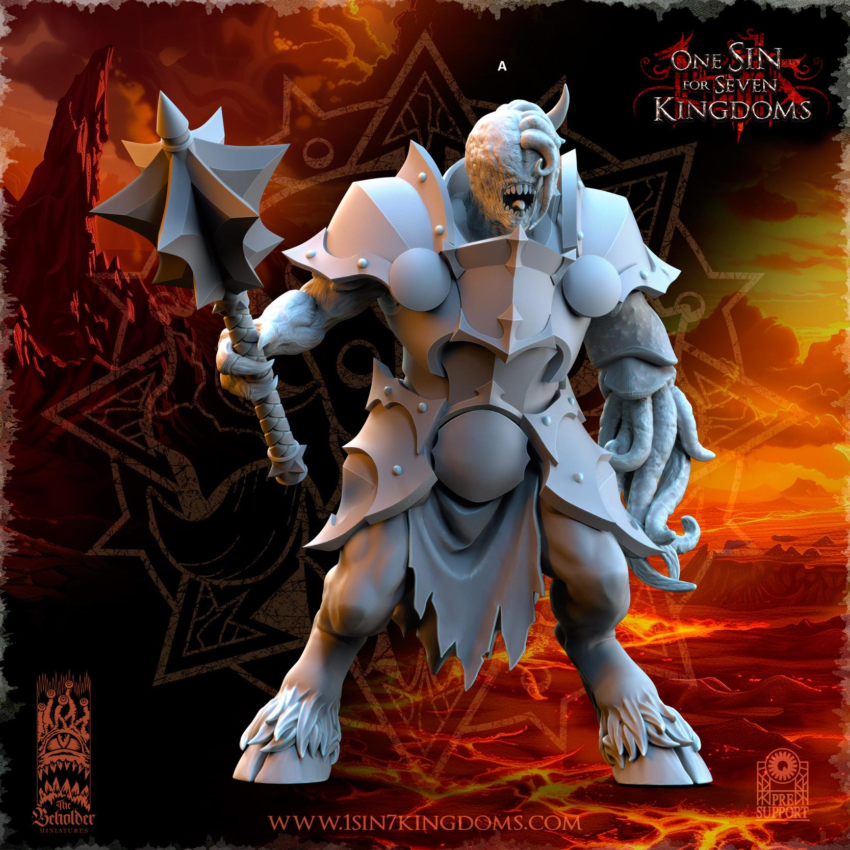 Realms of Mayhem Tainted Warriors | The Beholder Miniatures | Compatible with D&D/AoS | Fantasy | Tabletop RPG