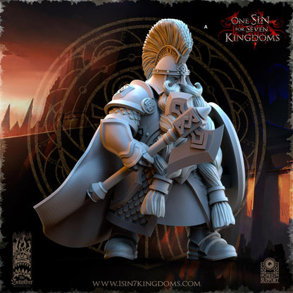 Dwarven Kingdoms Highborn Warriors with Axe and Shield | The Beholder Miniatures | Compatible with D&D/AoS | Fantasy | Tabletop RPG