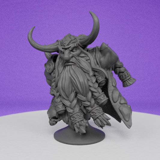 Durnir the Berserker Lord Bust | Artisan Guild | Compatible with D&D/AoS | Fantasy
