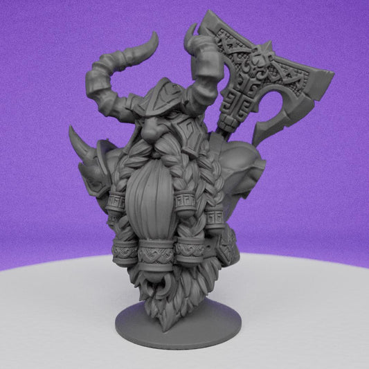 Dwarf Berserker Male Bust | Artisan Guild | Compatible with D&D/AoS | Fantasy