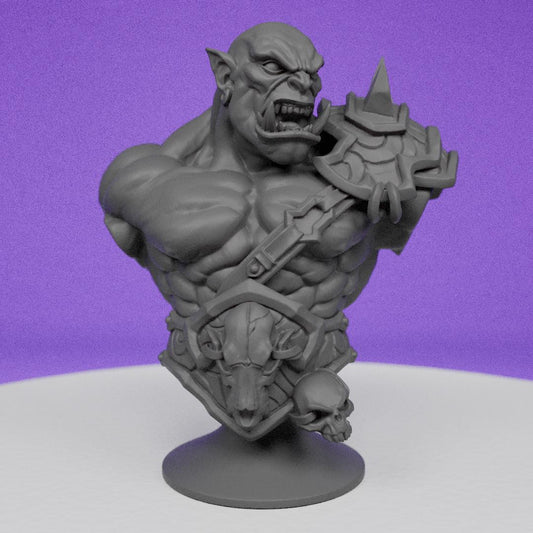 Blackcrag Orc Male Bust | Artisan Guild | Compatible with D&D/AoS | Fantasy