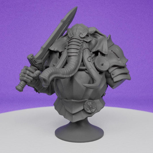 Male Ivory Sentinel Bust | Artisan Guild | Compatible with D&D/AoS | Fantasy