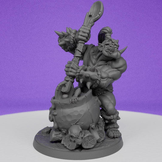 Ogre Butcher Burtz Dwarfstew | Artisan Guild Miniatures | Compatible with D&D/AoS | Fantasy | Tabletop RPG