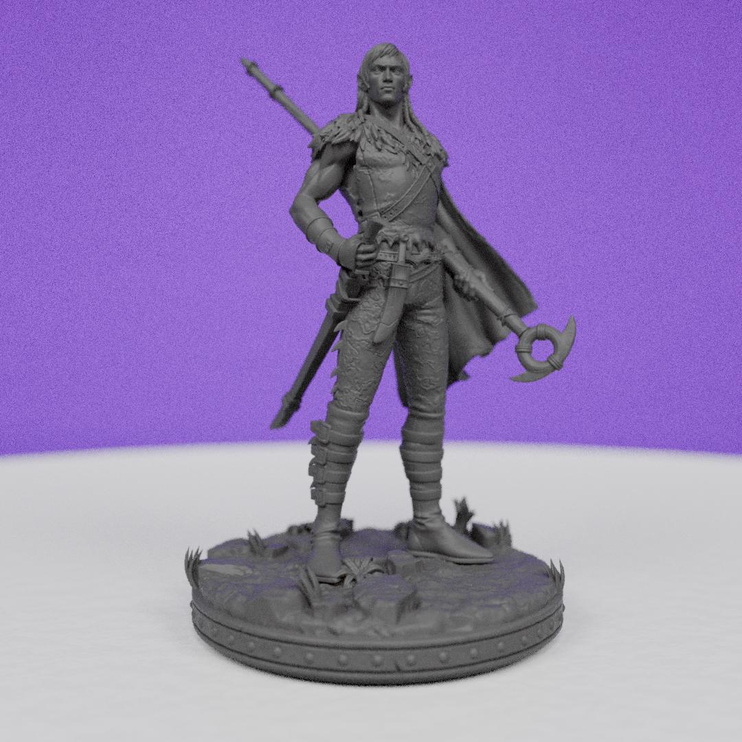Elven Battle Mage Wardar | Primal Collectibles | Compatible with D&D/AoS | Fantasy