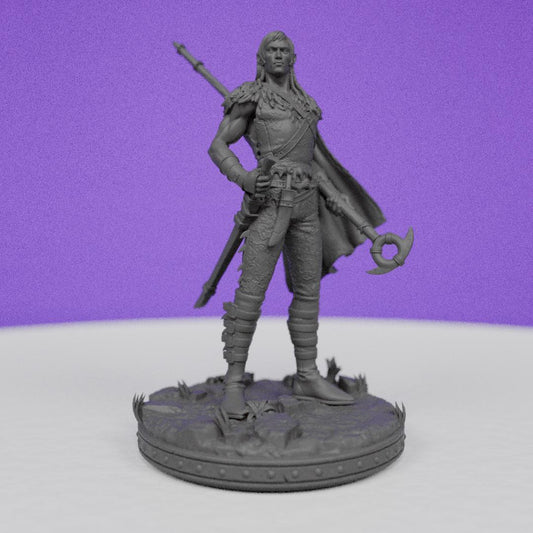 Elven Battle Mage Wardar | Primal Collectibles | Compatible with D&D/AoS | Fantasy