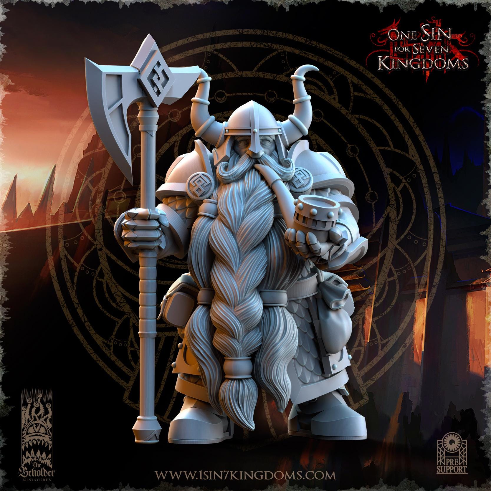 Dwarven Kingdoms Legion of the Ancient Command | The Beholder Miniatures | Compatible with D&D/AoS | Fantasy | Tabletop RPG