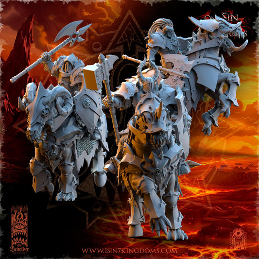 Realms of Mayhem Ascended Knight with Great Weapons | The Beholder Miniatures | Compatible with D&D/AoS | Fantasy | Tabletop RPG