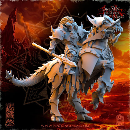Realms of Mayhem Ascended Knight with Lance | The Beholder Miniatures | Compatible with D&D/AoS | Fantasy | Tabletop RPG