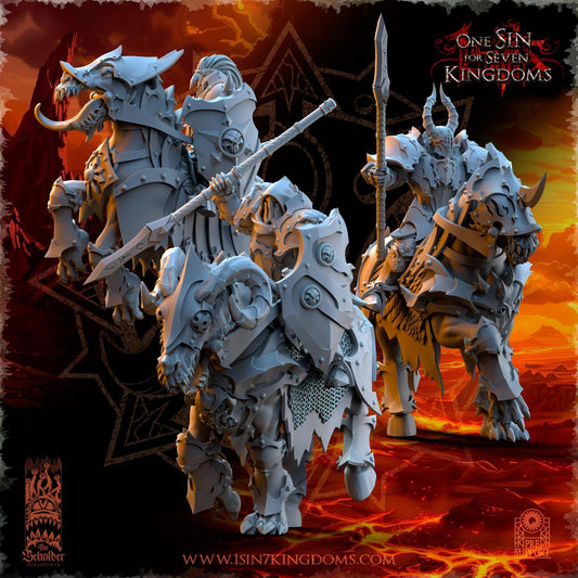 Realms of Mayhem Ascended Knight with Lance | The Beholder Miniatures | Compatible with D&D/AoS | Fantasy | Tabletop RPG