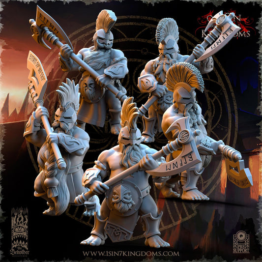 Dwarven Kingdoms Cleavers of Molten Core | The Beholder Miniatures | Compatible with D&D/AoS | Fantasy | Tabletop RPG