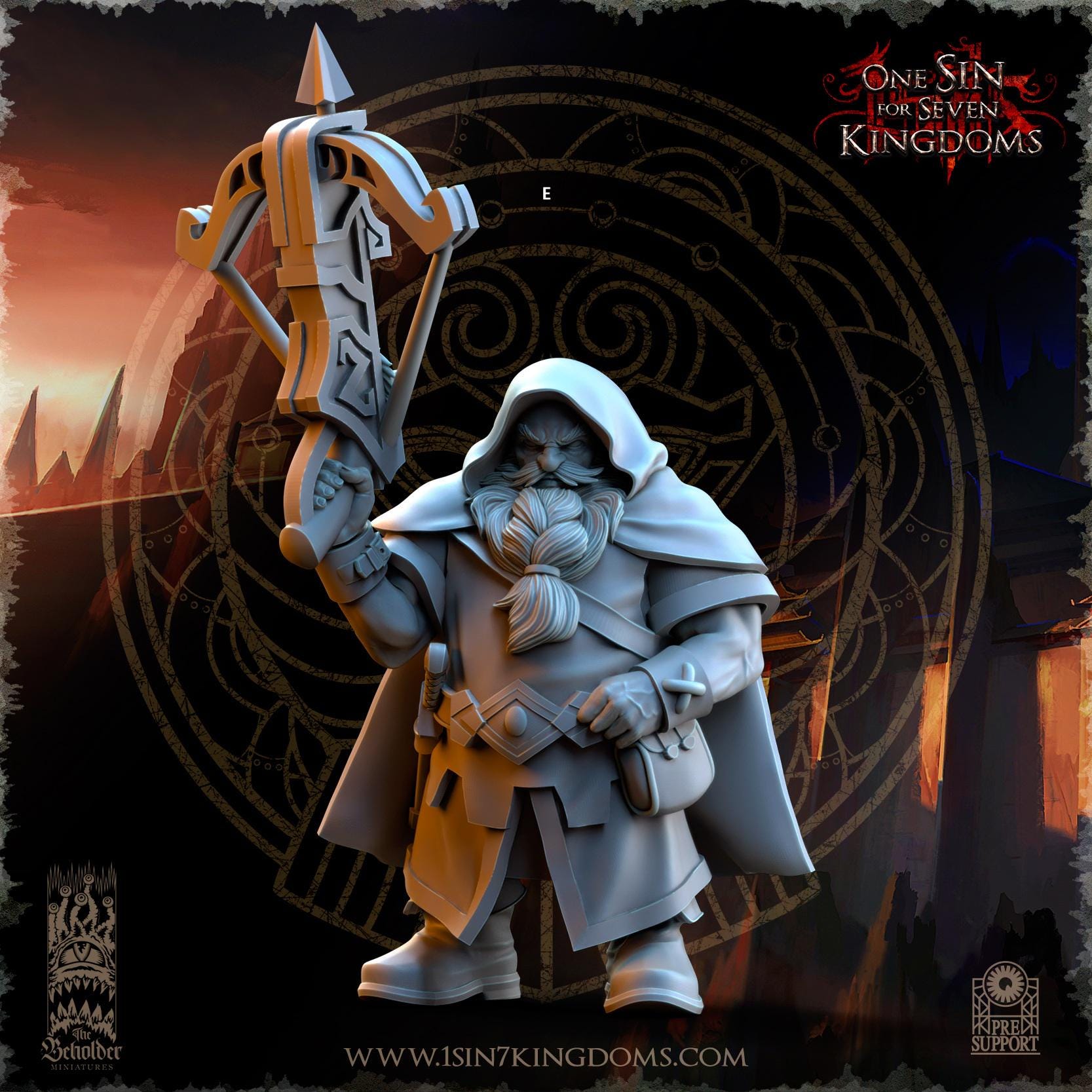 Dwarven Kingdoms Sharpshooters with Crossbow | The Beholder Miniatures | Compatible with D&D/AoS | Fantasy | Tabletop RPG