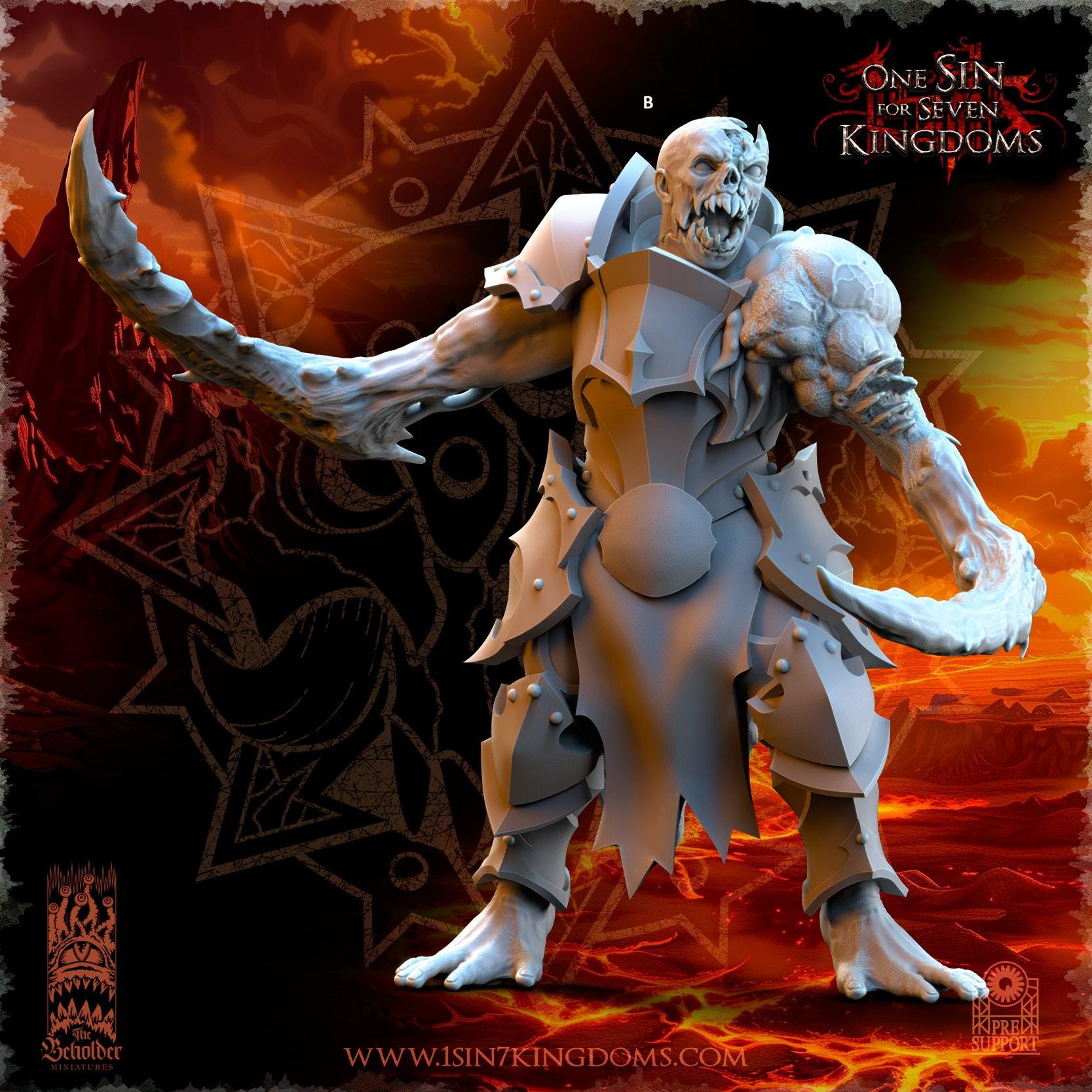 Realms of Mayhem Tainted Warriors | The Beholder Miniatures | Compatible with D&D/AoS | Fantasy | Tabletop RPG
