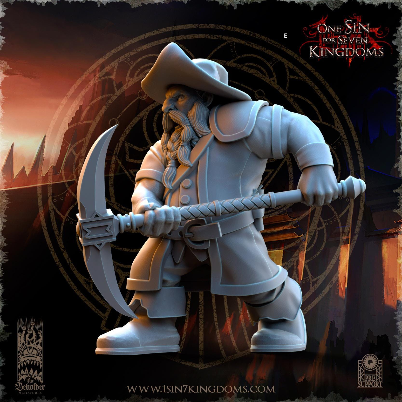 Dwarven Kingdoms Miners | The Beholder Miniatures | Compatible with D&D/AoS | Fantasy | Tabletop RPG