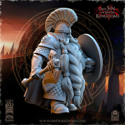 Dwarven Kingdoms Highborn Warriors with Axe and Shield | The Beholder Miniatures | Compatible with D&D/AoS | Fantasy | Tabletop RPG