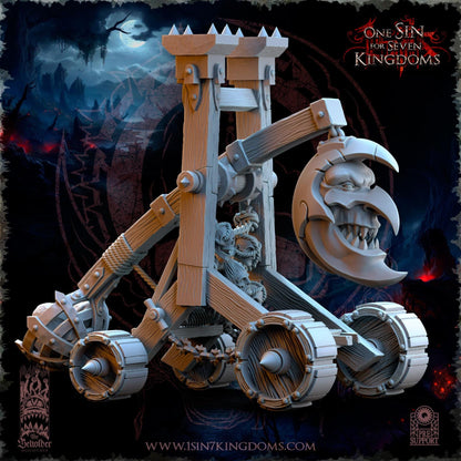 Black Horde Goblin Trebuchet | The Beholder Miniatures | Compatible with D&D/AoS | Fantasy | Tabletop RPG