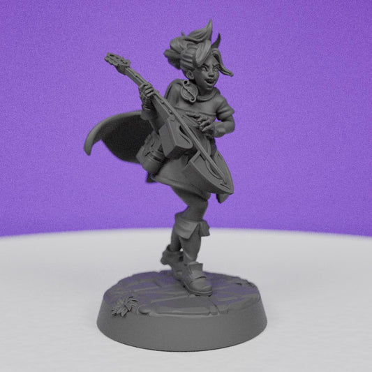 Female Human Bard Chanting | CastnPlay Miniatures | Compatible with D&D/AoS | Fantasy | Tabletop RPG