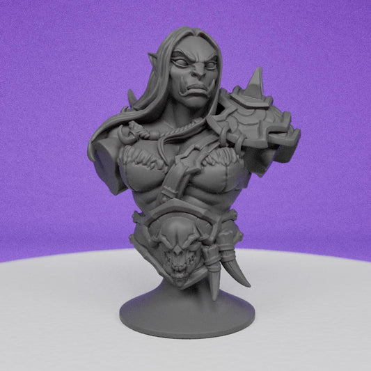 Blackcrag Orc Female Bust | Artisan Guild | Compatible with D&D/AoS | Fantasy