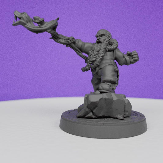 Dwarf Druid Wildspeaker | CastnPlay Miniatures | Compatible with D&D/AoS | Fantasy | Tabletop RPG
