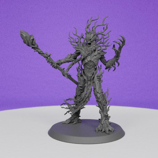Evergreen Tree Sheperd Ohru with Staff | The Beholder Miniatures | Compatible with D&D/AoS | Fantasy | Tabletop RPG