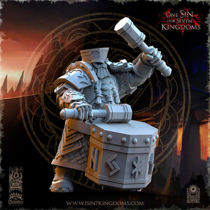 Dwarven Kingdoms Iron Heads Command Unit | The Beholder Miniatures | Compatible with D&D/AoS | Fantasy | Tabletop RPG