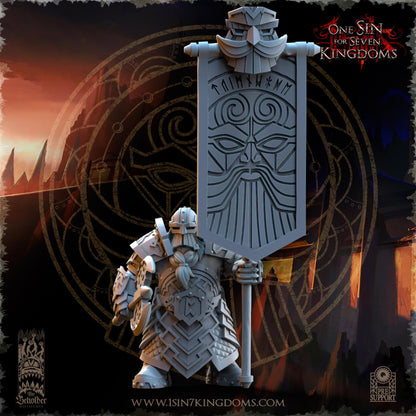 Dwarven Kingdoms Iron Heads Command Unit | The Beholder Miniatures | Compatible with D&D/AoS | Fantasy | Tabletop RPG