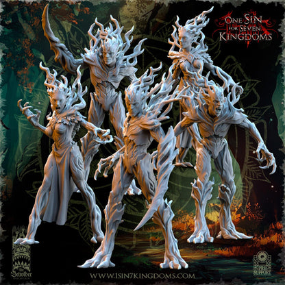 Evergreen Druades unit | The Beholder Miniatures | Compatible with D&D/AoS | Fantasy | Tabletop RPG