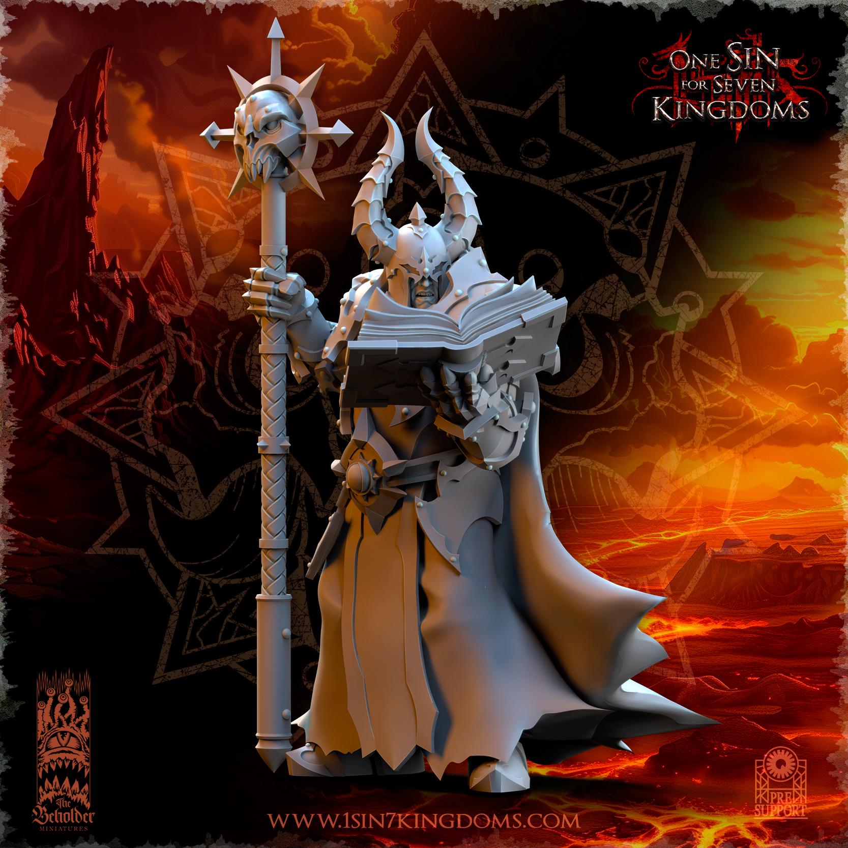 Realms of Mayhem Demonaz Ascended Sorcerer | The Beholder Miniatures | Compatible with D&D/AoS | Fantasy | Tabletop RPG