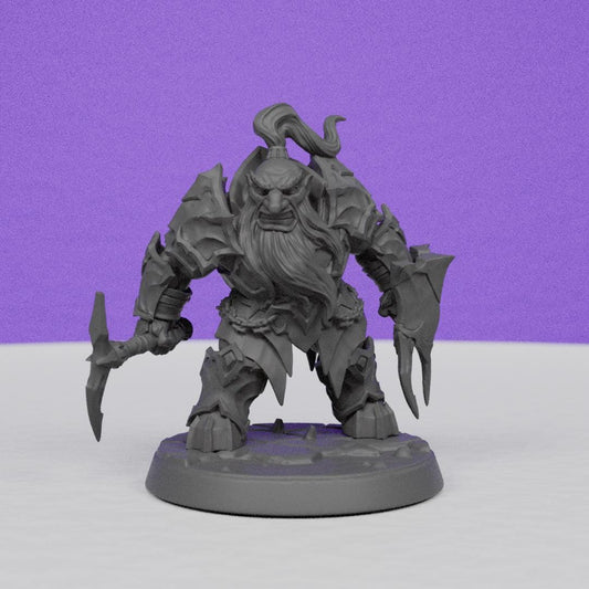 Magma forged Dwarf Dumlok | Artisan Guild Miniatures | Compatible with D&D/AoS | Fantasy | Tabletop RPG