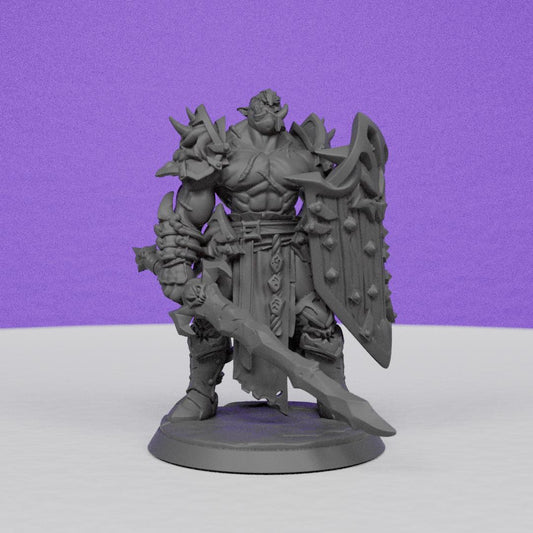 Dalarim Orc Champion | Miniatures Blueprint | Compatible with D&D/AoS | Fantasy