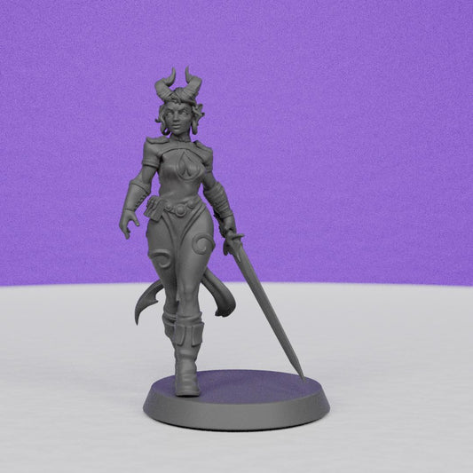 Tiefling Duellist | Galaad Miniatures | Compatible with D&D/AoS | Fantasy | Tabletop RPG