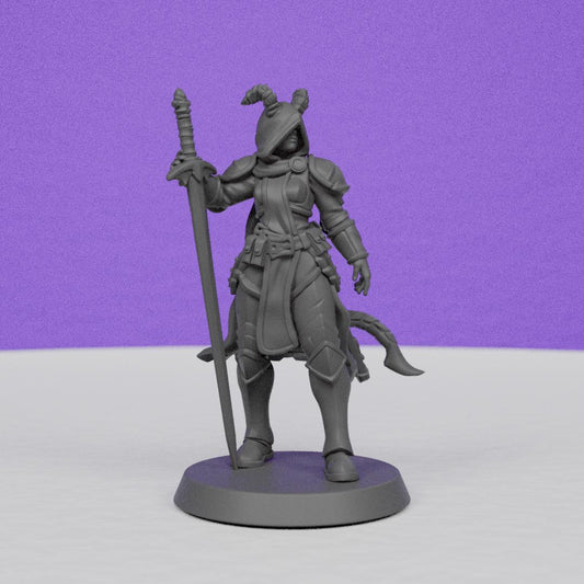 Tiefling Paladin | Galaad Miniatures | Compatible with D&D/AoS | Fantasy | Tabletop RPG
