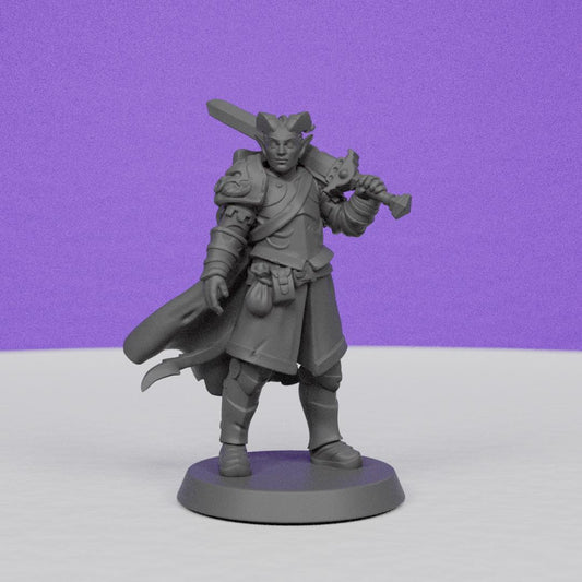 Tiefling Paladin | Galaad Miniatures | Compatible with D&D/AoS | Fantasy | Tabletop RPG