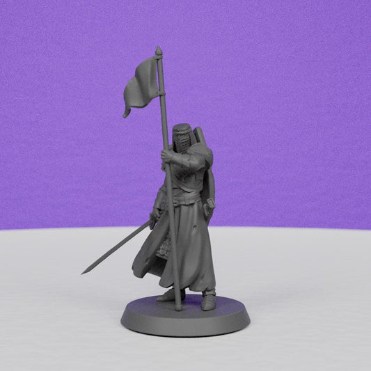 Knight Templar back from War | Galaad Miniatures | Compatible with D&D/AoS | Fantasy | Tabletop RPG