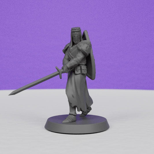 Knight Templar back from War | Galaad Miniatures | Compatible with D&D/AoS | Fantasy | Tabletop RPG