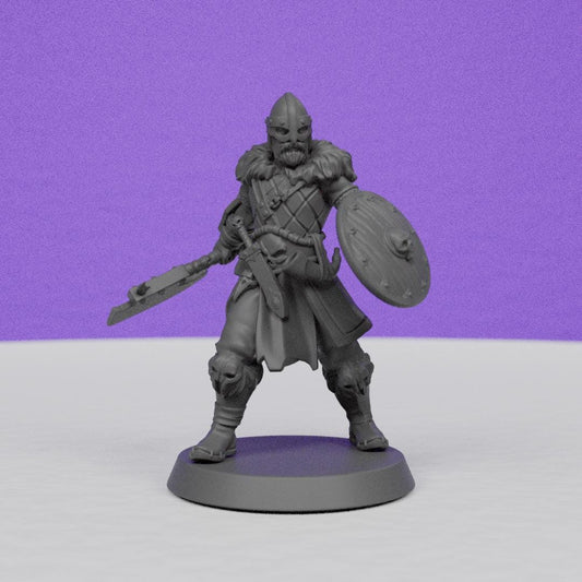 Norse Warrior | Galaad Miniatures | Compatible with D&D/AoS | Fantasy | Tabletop RPG