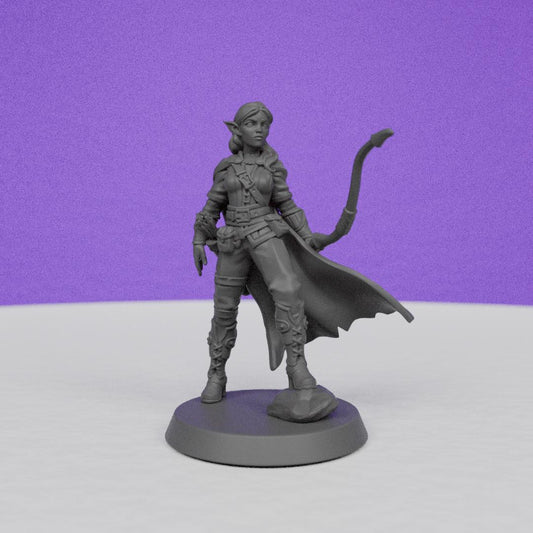 Ranger Female Elf | Galaad Miniatures | Compatible with D&D/AoS | Fantasy | Tabletop RPG
