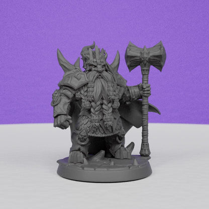 Magma forged Dwarf Goldrun, Emperor of the Embers | Artisan Guild Miniatures | Compatible with D&D/AoS | Fantasy | Tabletop RPG