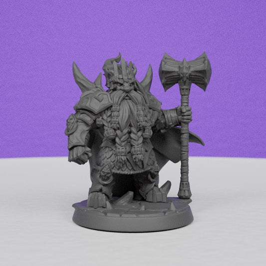 Magma forged Dwarf Goldrun, Emperor of the Embers | Artisan Guild Miniatures | Compatible with D&D/AoS | Fantasy | Tabletop RPG