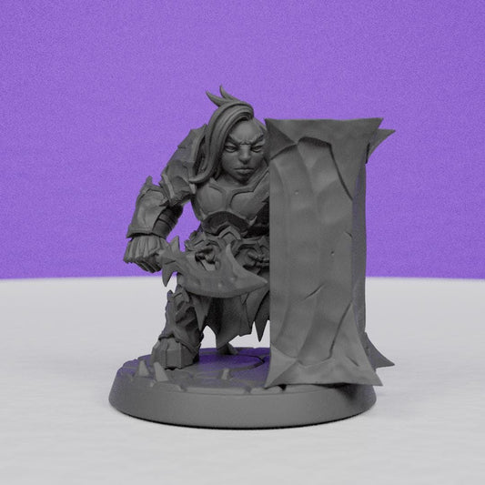 Magma forged Dwarf Dumlok | Artisan Guild Miniatures | Compatible with D&D/AoS | Fantasy | Tabletop RPG