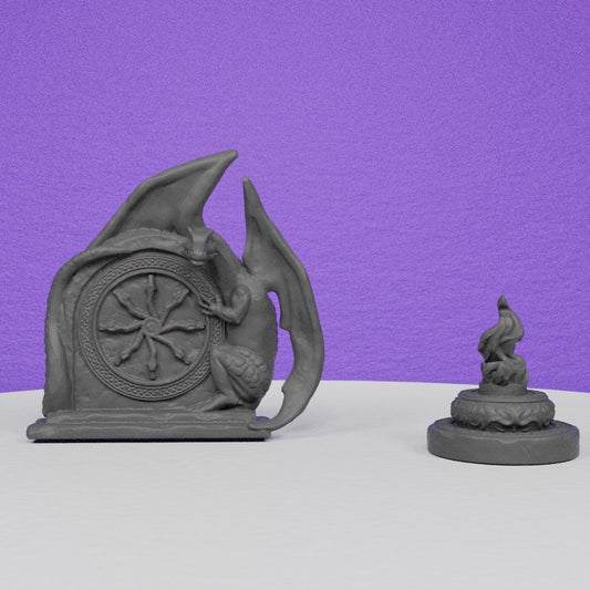 Dragon Gate and Pyre Scenery | TPK Lab | Compatible with D&D/AoS | Fantasy | Tabletop RPG