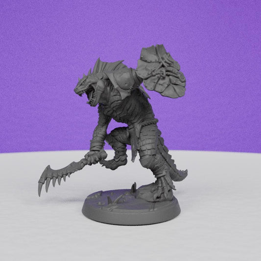 Lizardman of Falgor | Artisan Guild Miniatures | Compatible with D&D/AoS | Fantasy | Tabletop RPG