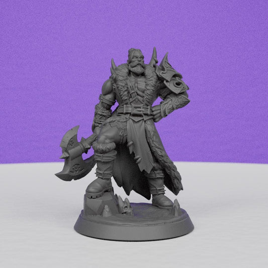 Santa Claus Christmas Warrior | Miniatures Blueprint | Compatible with D&D/AoS | Fantasy