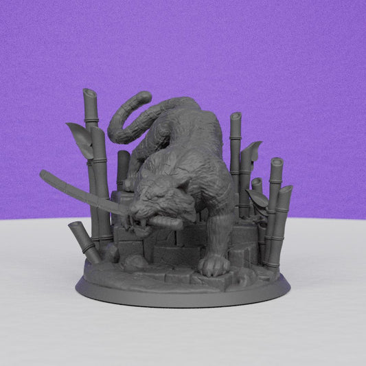 Fearless Tiger | Miniatures Blueprint | Compatible with D&D/AoS | Fantasy