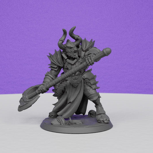 Heavy Armored Minotaur | Miniatures Blueprint | Compatible with D&D/AoS | Fantasy