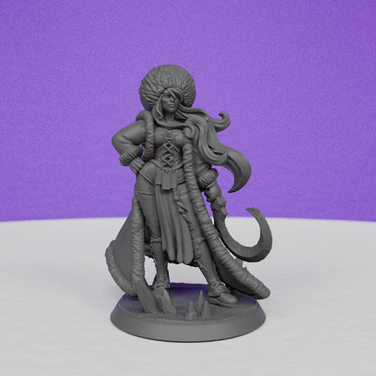 Janara Cold Blood Warrioress | Miniatures Blueprint | Compatible with D&D/AoS | Fantasy