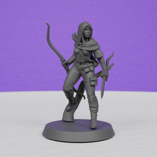 Female Forest Ranger | Galaad Miniatures | Compatible with D&D/AoS | Fantasy | Tabletop RPG