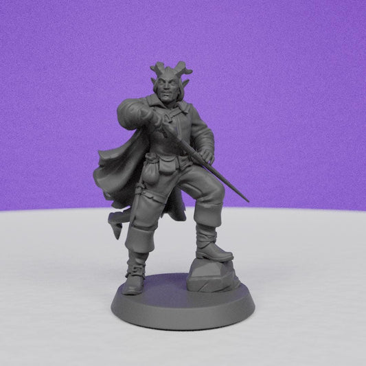 Tiefling Duelist | Galaad Miniatures | Compatible with D&D/AoS | Fantasy | Tabletop RPG